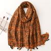 Women Spain Fashion Viscose Scarf Lovely Sunflower Tassel Shawl Wrap Neck Pashmina Stole Winter Foulard Bufandas Muslim Hijab