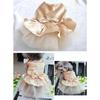 Dog Pet Wedding Dress Puppy Princess Rhinestones Bowknot Lace Skirt Clothes