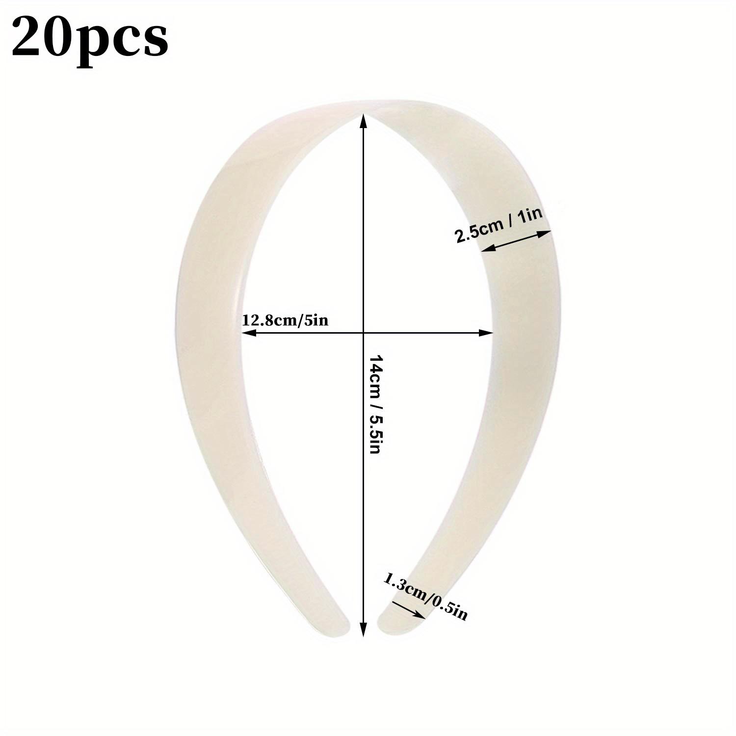 

20 шт. 1 дюйм Простые Белые Пластиковые Обручи – Без Зубцов, Резинки для Волос для Женщин, Идеальны для Изготовления Украшений, DIY Поделок, Малого Бизнеса и Подарков 20pcs-Width: 2.5cm