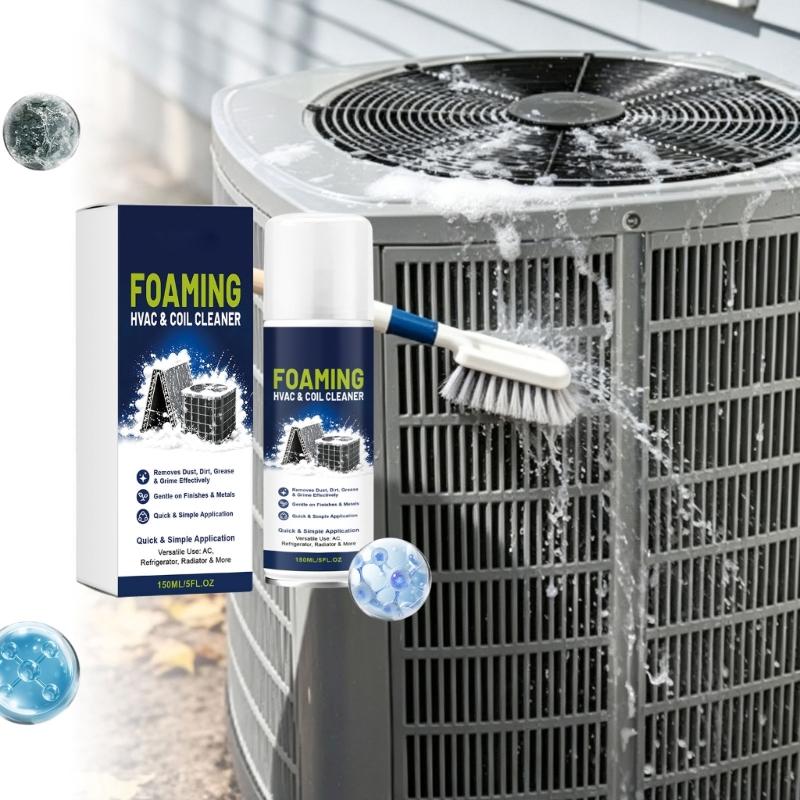 Professional Air Conditioner Foaming Coil Cleaner 150ML Gentle On Coils for Efficient Removing Stubborn Grimes