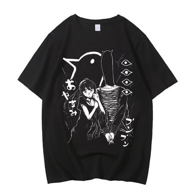 Oyasumi Goodnight Punpun Aiko Tanaka Anime Graphic Cotton T-Shirt Unisex High Quality Manga Casual Short Sleeve Tops