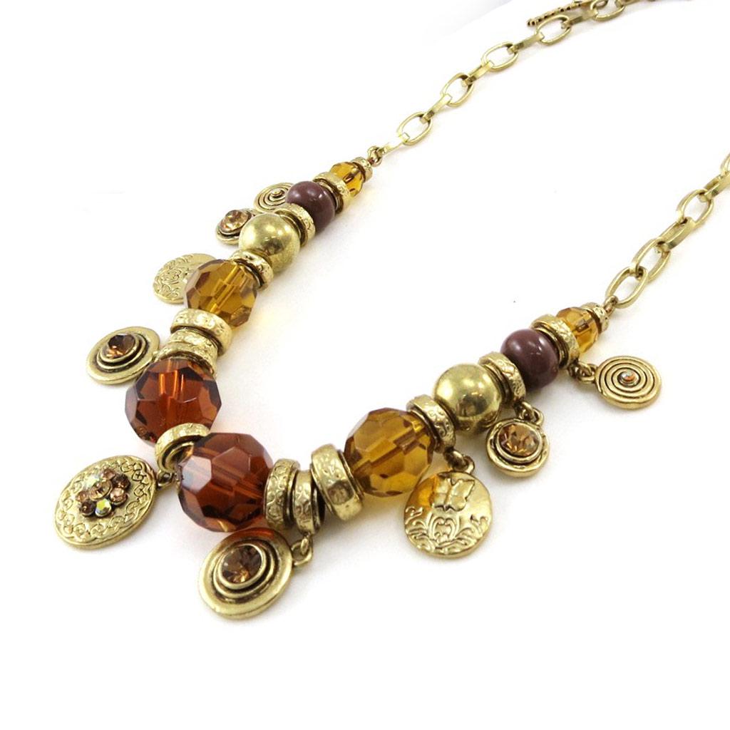 Les Trésors De Lily [C5355] - Designer Necklace 'Belle Des Champs' Amber
