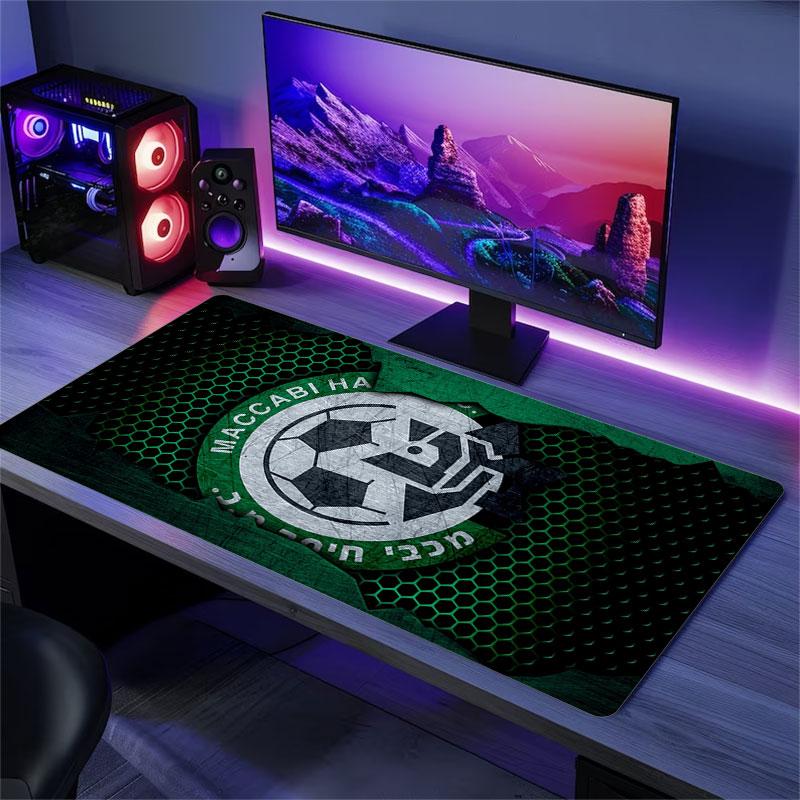Maccabi Haifa Art Mouse Pad, Large Gaming Desk Mat, Non-slip XXL Mousepad for Laptop & Tablet, Mini PC Playmat with Stitched Edges