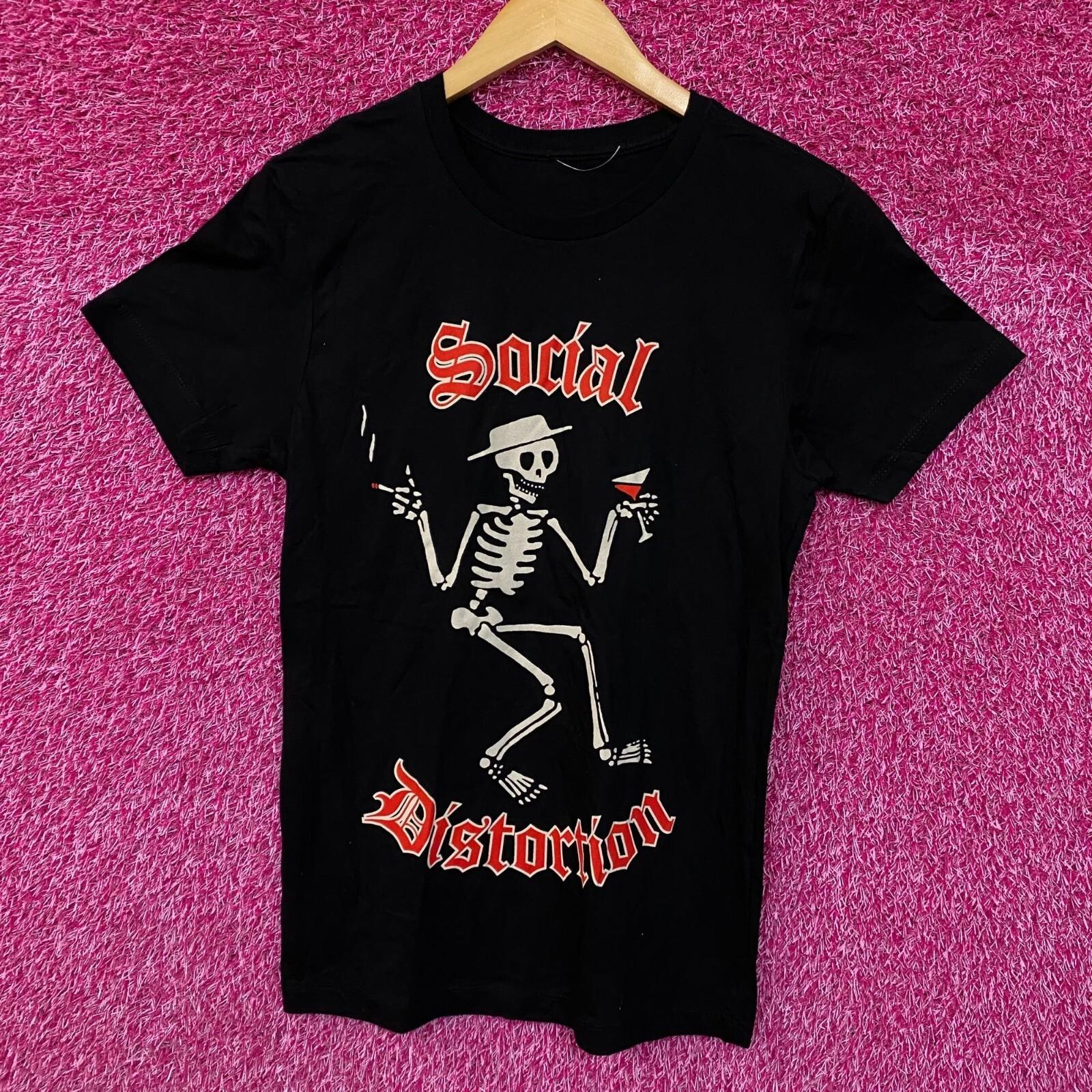 

Social Distortion Skelly Drinking Smoking Punk Band Tee S M
