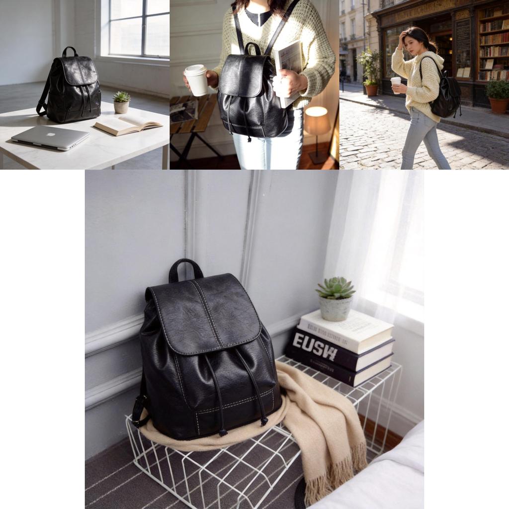 Minimalist Pu Small Backpack For Women With Durable And Inner Pocket
