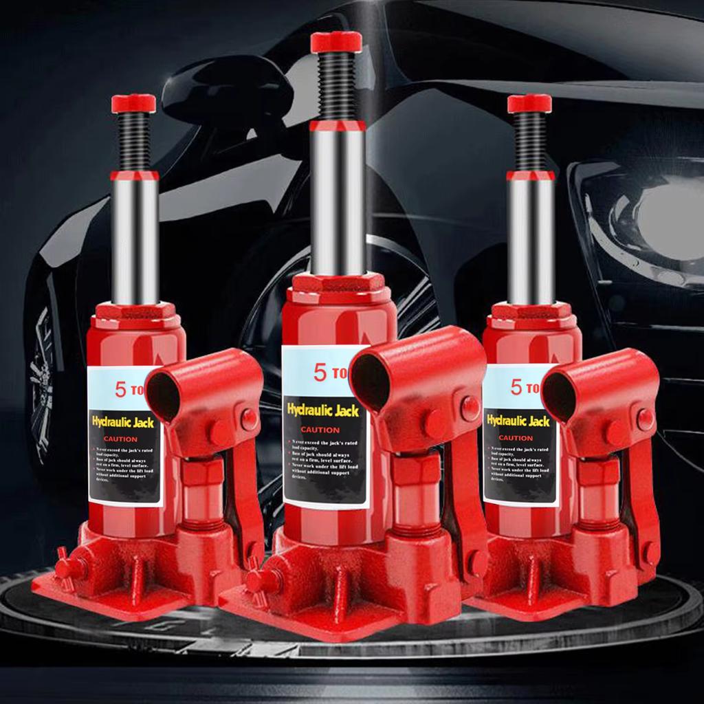 2/5/10 Ton Car Jacks Tools Heavy Duty Vertical Hydraulic Car Jack Lift Stand Welded Bottle Jack for Car Pickup Truck RV Repair