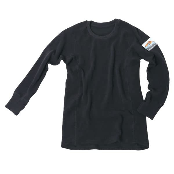 Hidamari Everest Urban Long Sleeve Warm Size Black Men's Underwear, L, [EVU922]