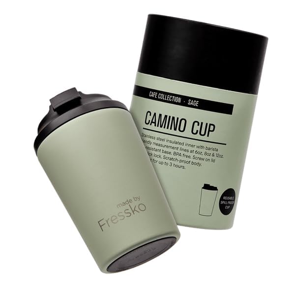 Made by Fressko Camino Tumbler, Coffee-Specific, Long-Lasting, High-Quality Airtight Design, 340ml  12oz (Sage)