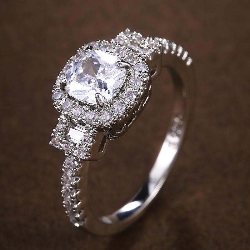Recommended, Classic Women'S Micro-Set Zircon Wedding Ring, Hand Jewelry