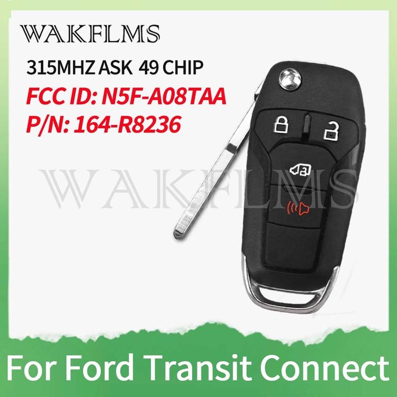 For Ford Fusion F150-F550 Transit 2013 2014 2015 2016 2017 315MHz 49 Chip HU101 Flip Remote Key N5F-A08TAA IC 3248-A08TAA