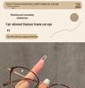 Ultralight Titanium Cat Eye Glasses for Women - Anti-Blue Light, High Myopia, Small Frame (Tea Color, 6212)