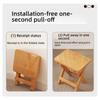 Household Foldable Horse Stool, Solid Wood Wear-resistant Low Stool, Comfortable Sitting Bench for Indoor Use