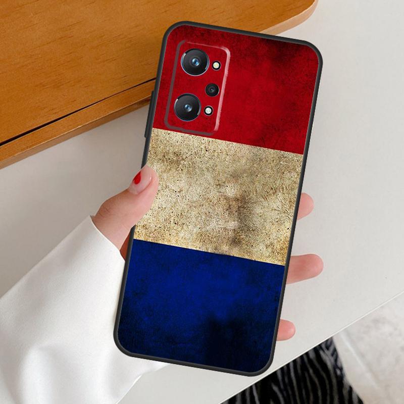 France Flag For Realme 14 10 11 12 13 Pro Plus GT6 GT7 15 Pro C65 C67 C63 C61 C55 C51 C53 C35 C75 Case