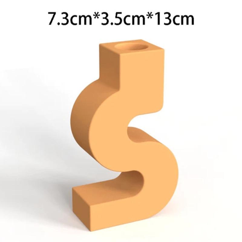 U-shape S-shape Candlestick Siliocne Mold Handmade Plaster Epoxy Resin Candle Holder Tray Molds Home Crafts Decoration