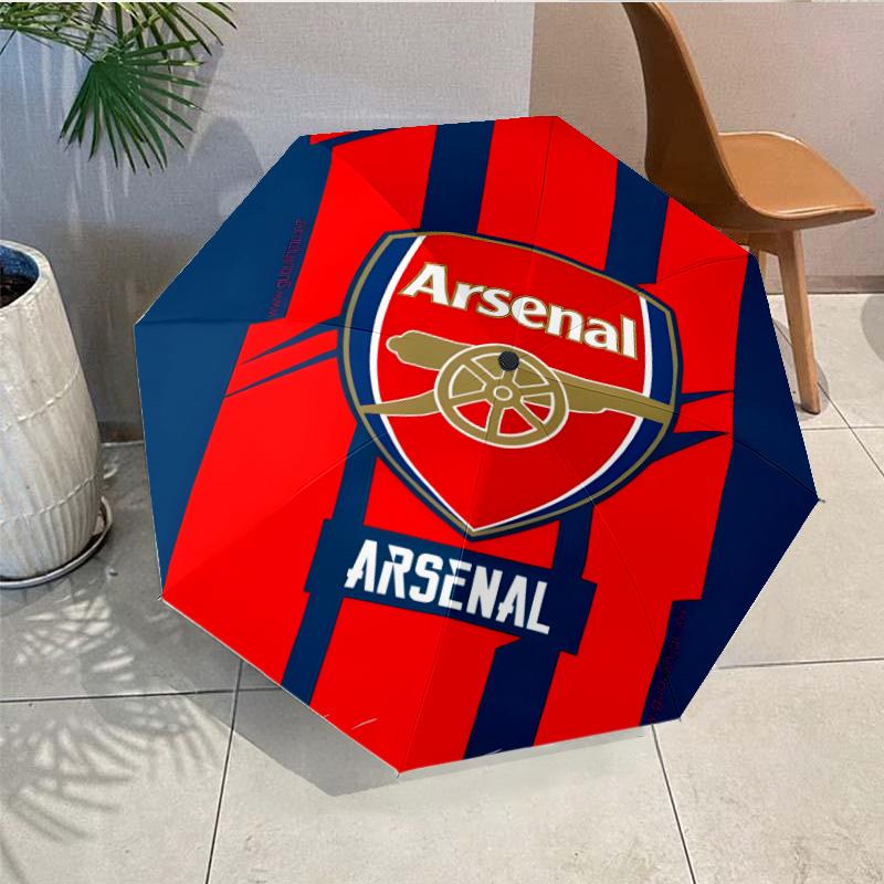 Ombrello con stemma dell'Arsenal Football Club - Apertura/Chiusura Automatica, Ombrello Leggero Compatto a 8 stecche Essenziale per l'esternoAccessorio per PicnicVentilatore Regali