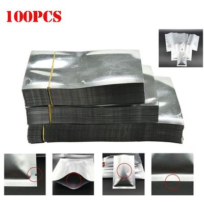 100pcs Home Aluminum Foil Food Saver Bag Food Sealer Storage Pouches Kitchen Tool Vacuum Bags