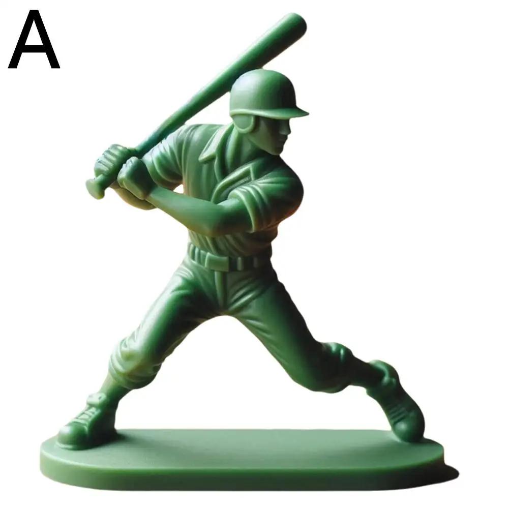 

5cm Basball Player Model Plastic Desktop Ornament Baseballer Action Figures Home Decoration Military Enthusiast Gifts for B X1R2