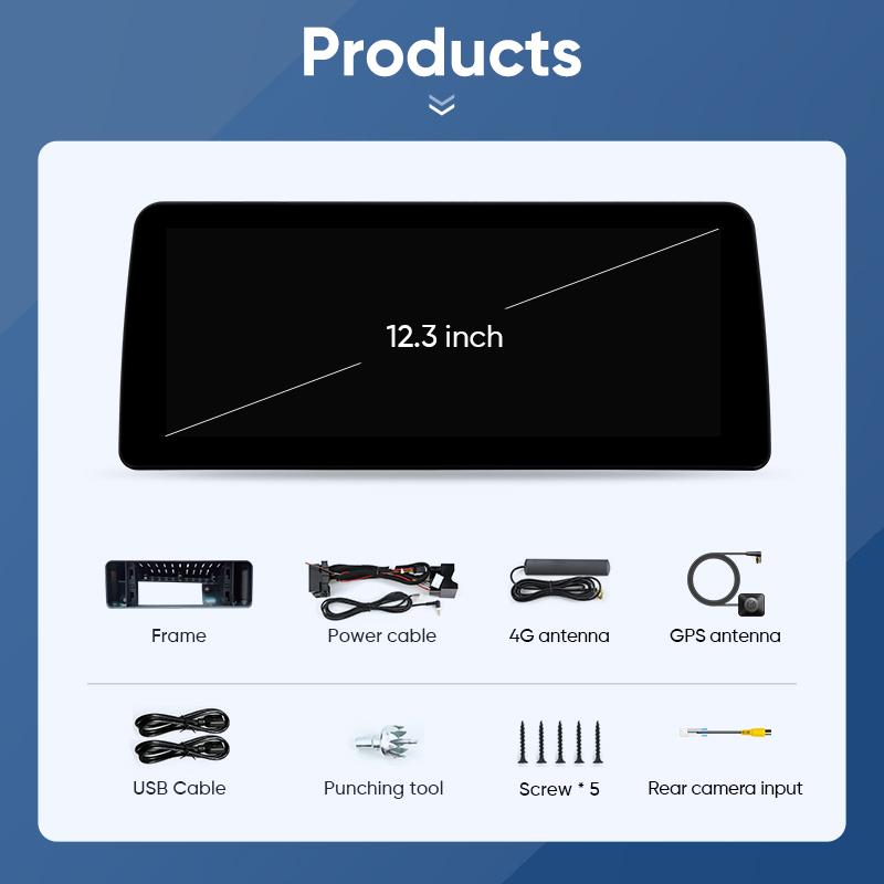 Ainavi 12.3" For BMW 3 Series E90 E91 E92 E93 2006 2007 2008 2009 2010 2011Car Radio Wireless Carplay Android Auto 4G Multimedia