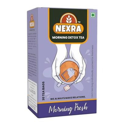 Nexra Morning Detox Tea 30 Bags | Oolong, Ginger, Cinnamon, Nettle & Hibiscus Blend | Daily Cleansing, Energy Boost, Metabolism Support 60g