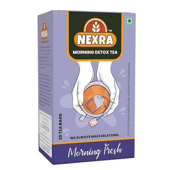 

Nexra Morning Detox Tea 30 Bags | Oolong, Ginger, Cinnamon, Nettle & Hibiscus Blend | Daily Cleansing, Energy Boost, Metabolism Support 60g 60GM