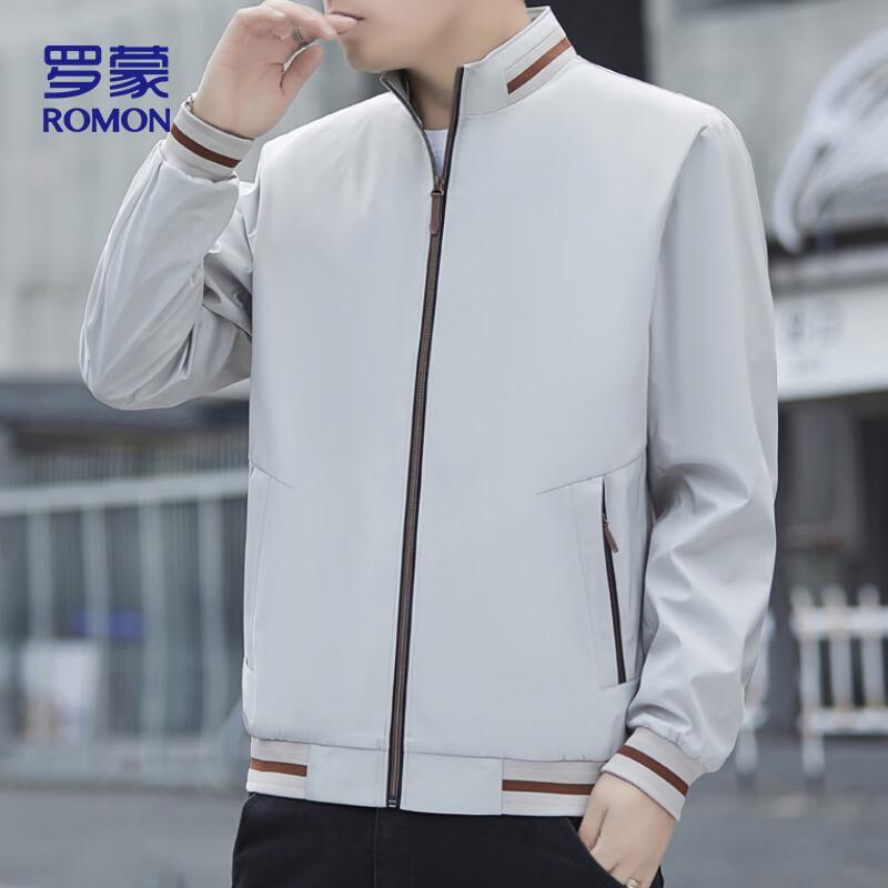ROMON Men s 2617 Casual Windproof Stand-Collar Jacket 4XL