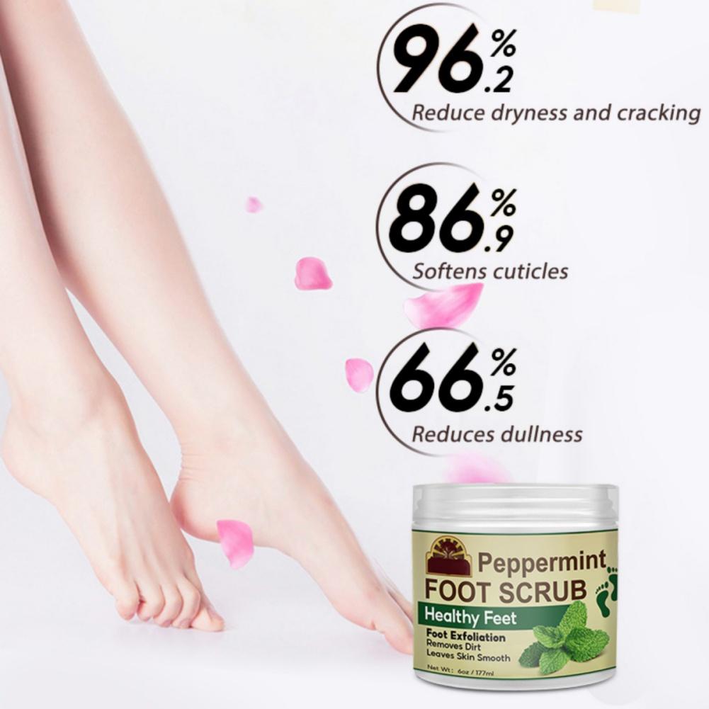 Gommage des pieds à la menthe poivrée Exfoliation des pieds Élimine la saleté Laisse la peau lisse