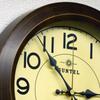 Santel Retro Circle Wall Antique Brown DQL682AN Japanese-made Radio-Controlled Clock,
