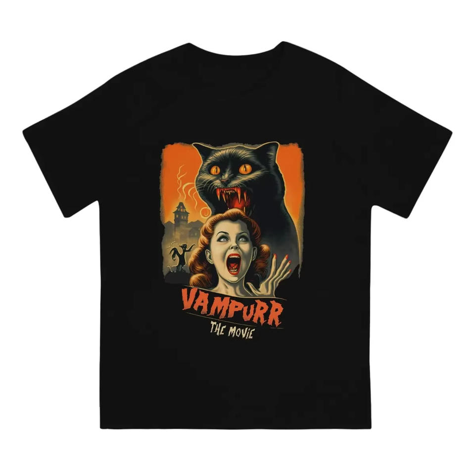 Vampurr Der Film Horrorfilm T-Shirts Herren Oberteile Große Größen 100% Baumwolle Lässig Innen Kombinierbar Kurzarm Damen T-Shirts Paarkleidung