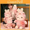 Cute Transforming Plush Toy Piggy Elephant Dinosaur Bunny Rabbit Doll Pillow Girls' Birthday Gift