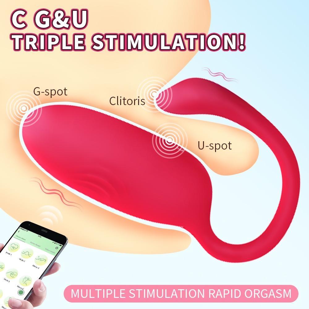 Sexspielzeug für Erwachsene, Vibrator mit APP-Fernbedienung, tragbarer Höschen-Ei-Vibrator für Frauen, G-Punkt-Klitorisstimulator, vibrierender Höschen mit 10 Vibrationen