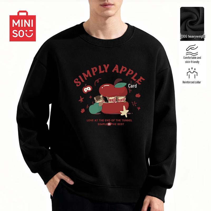MINISO Men s Vintage Casual Crewneck Sweatshirt 4XL
