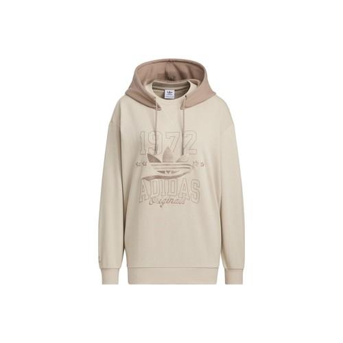 adidas Originals Letter Logo Pattern Long-Sleeve Hoodie for Women, Light Brown M светло-коричневого