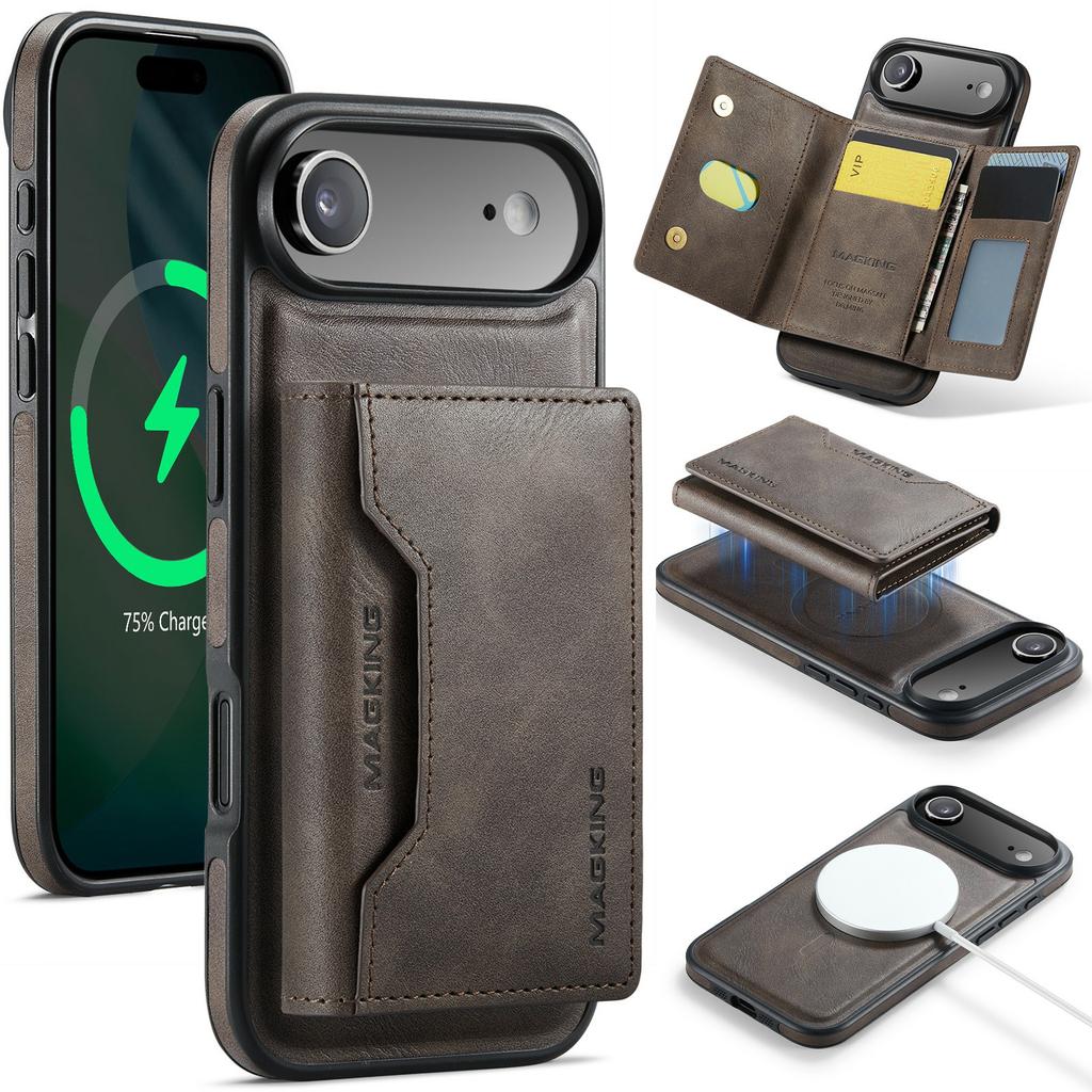 MAGKING K2 Series For iPhone Air Case Compatible with MagSafe PC+TPU+PU Phone Cover