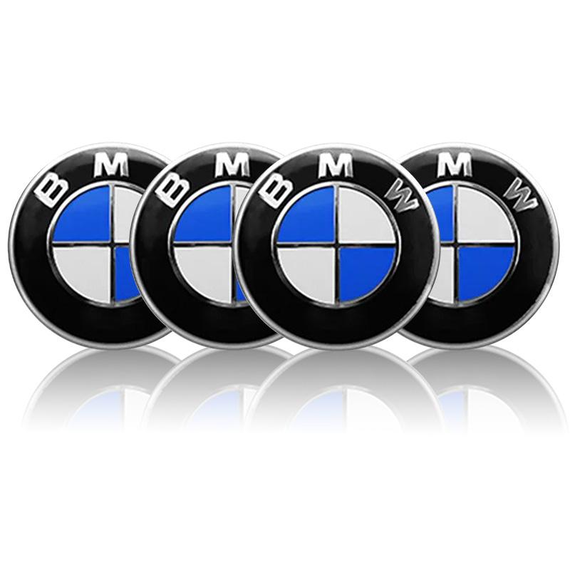Car Sticker High Quality 56mm 60mm Polished Wheel Center Stickers Strong Adhesive No Residue Hub Caps Badge Decals For BMW