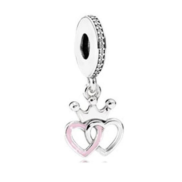 New Heart Imperial Crown Dangle Charm Bead Fit Original Fashion Bracelet Pendant Diy Jewelry For Women