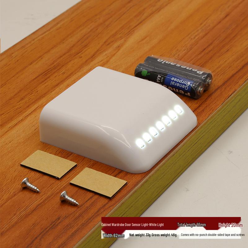 Punch-Free Smart LED Sensor Cabinet Light for Wardrobe or Cupboard - Easy Install, Cordless.