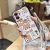 Cute Shockproof Phone Case For MOTO G55 5G Waterproof Soft Case Durable Back Cover Lanyard Anti-dust Silicone Kickstand