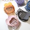 Simple Clip Heart-shaped Hairpin Duckbill Clip with Strong Grip for Back of Head Bun Hollow Head Ornament