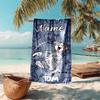 Personalized customized proof beach towel with Tom and Jerry pattern - soft, absorbent,quick-drying,perfect swimming,camping&bathing