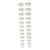 Solid Milky White Mid-length Fake Nails Lightweight and Easy to Stick Fake Nail for Fingernail DIY Decoration