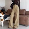 Womens Relaxed Straight Leg Wide Trousers High Waist Casual Pants 2026 Lightweight Cotton Blend