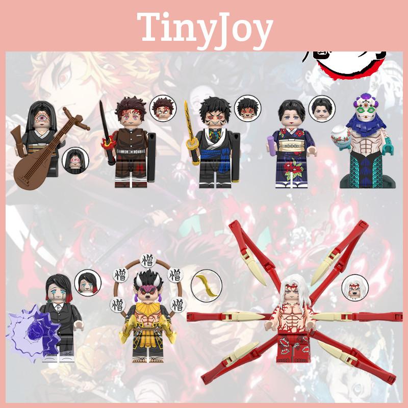 Wm6163 Anime Series Demon Slayer Beads Puzzle Building Blocks Bagged Set Abs Plastic Non-electric Diy Small Particle 0-38 Pieces 0.01kg