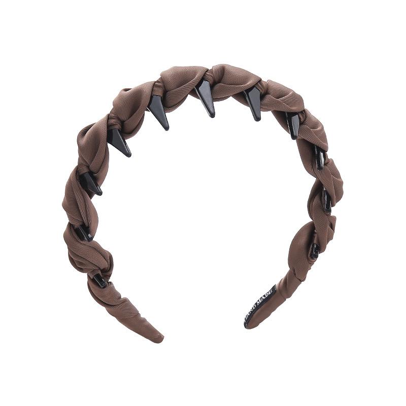 High-End Satin Tooth Comb Headband for Women - Non-Slip, Fashionable 2026 Hair Accessory with Teeth Press Hair Clip