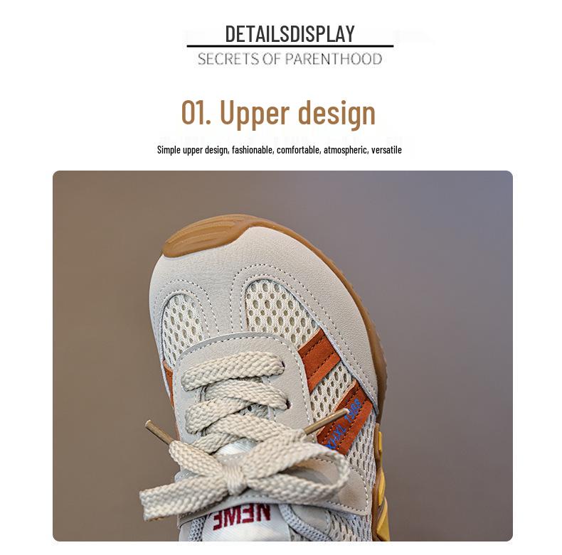 Kids' Korean Style Breathable Mesh Sneakers - Boys' & Girls' Casual Cortez Shoes for Spring & Autumn 2026