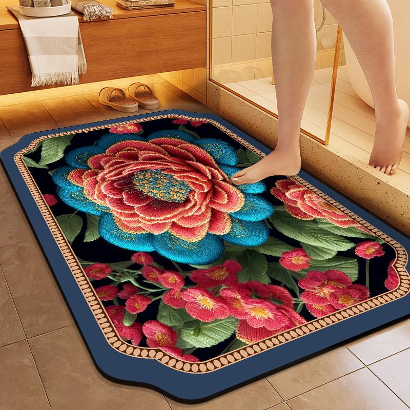 Quick-drying Absorbent Toilet Cute Special Absorbent Foot Mat Toilet Kitchen Door Bathroom Anti-slip Mat