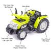 1/32 Simulation Tractor Toys Car Model Alloy Metal Body Agricultural Vehicle Pull Back Sound Light Function Toy Car For Boy Gift