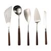 Walnut handle 304 small spatula stainless steel mini small spatula small cooking spatula pan frying patty