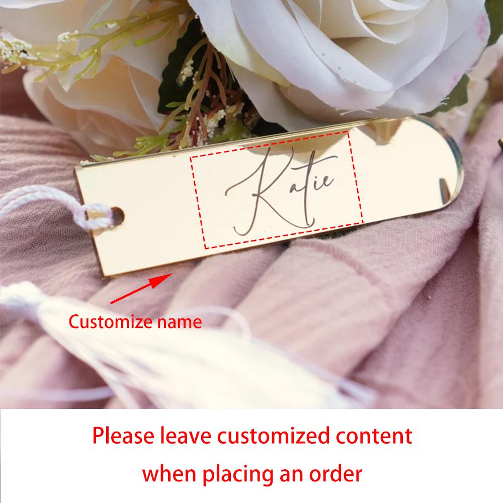 Custom 5Pcs Wedding Place Card Wedding Table Decoration Guest Gift Acrylic Place Name Bookmark Keyring Party Favours Place Card