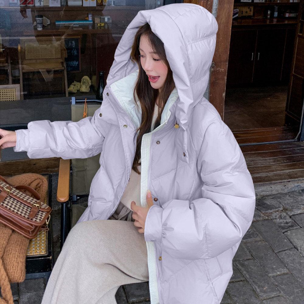 2024 Women's Fashion Winter Clothes Down Coat Jacket Parkas For Women Hooed Coat Streetwear Outdoor Korean Style