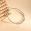 European-American Fashion Rhinestone Titanium Steel Bracelet - Non-Fading Stainless Steel, Simple Open Design.